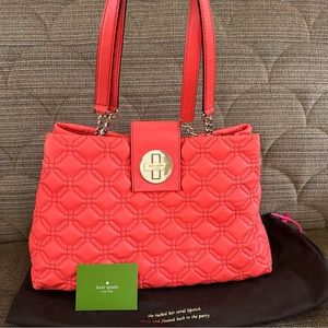 KATE SPADE ELENA ASTOR COURT SCARLET SHOULDER BAG #WKRU1482❤️